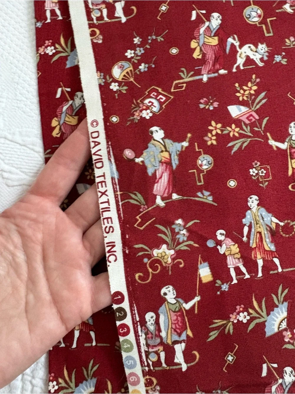 2.6 yards fabric David Textiles hundred boys Asian Chinese quilting cotton